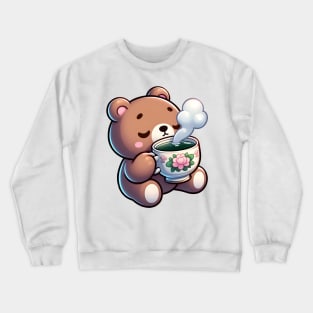 Cute Bear It's My Tea Time Crewneck Sweatshirt